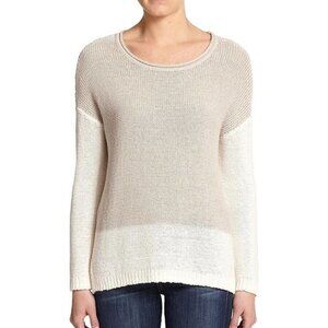 Joie Nyota Women's Long Sleeve  Smokey Quartz-Porcelain Sweater Siz XS